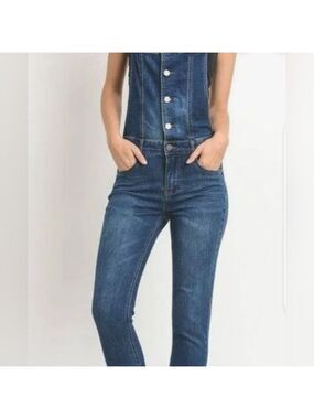 Skinny Fries Womens  Bib Farmcore 🐮 Overalls With Frayed bottoms. Size 5.